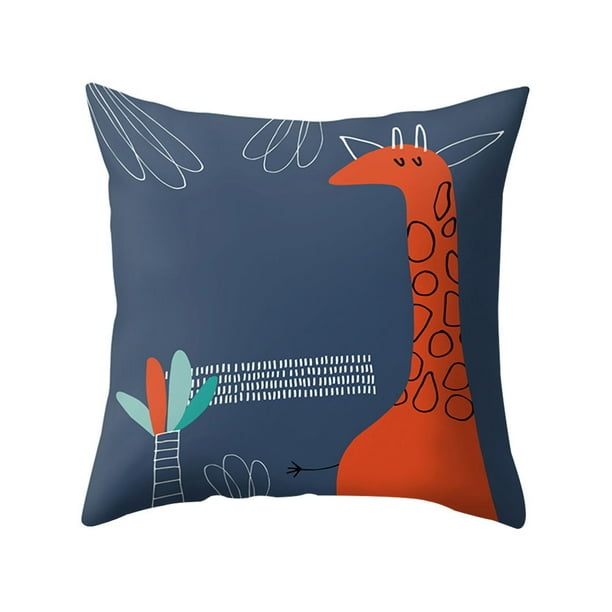 18 " Animals Giraffe Tiger Dog Linen Pillow Case Sofa Cushion Cover Home Decor 18 " Animals Giraffe Tiger Dog Linen Pillow Case Sofa Cushion Cover Home Decor